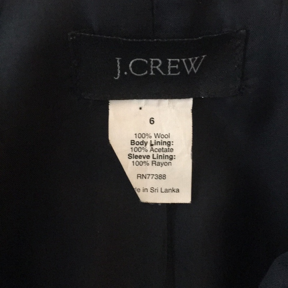 J Crew Black Blazer Double Buttoned sz 6 - Picture 4 of 7